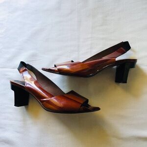 MARNI Brown Slingback Heels